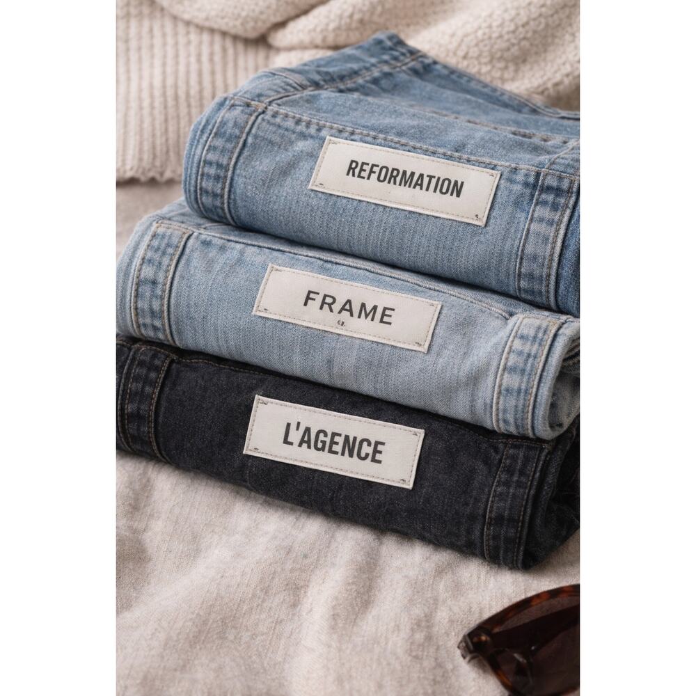 Designer Jeans Bundle Women 28 Reformation Frame L’Agence Denim 3 Pair Lot